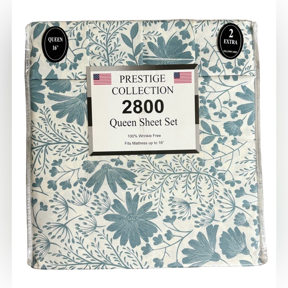 Set of 6, 2800 Luxury Soft Microfiber 100% Wrinkle Free Queen Bed Sheets.